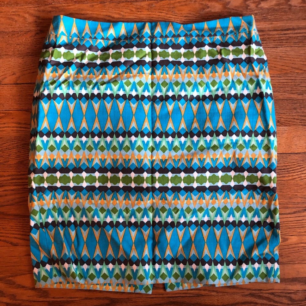 J. Crew Geometric Pencil Skirt